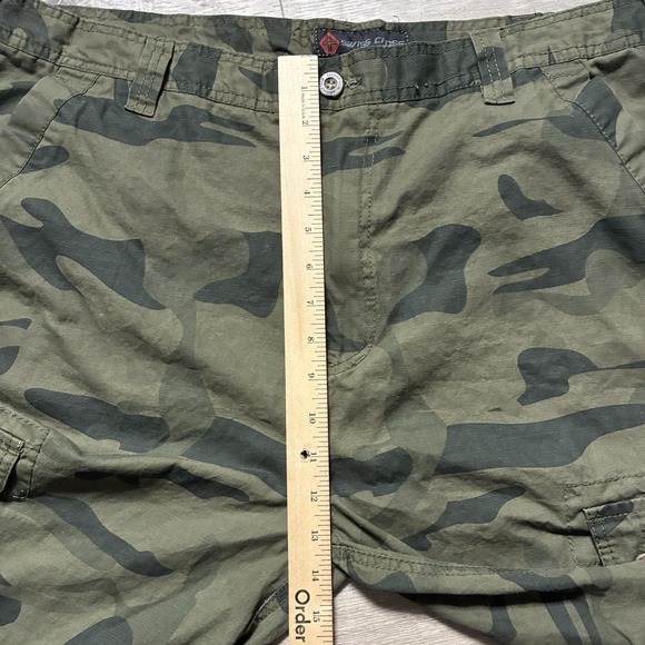 Swiss Cross Camouflage Green Cargo Shorts Outdoor Utility Men's Size 40 - Picture 6 of 8